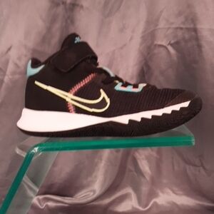 Nike Kids Black Sneakers with Blue and Green Accents
